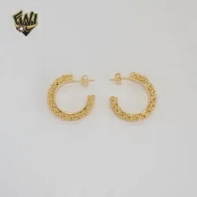 (1-2966) Gold Laminate - Half knotted Hoops - BGF