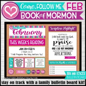 2024 CFM BOOK OF MORMON Family Bulletin Board Kit {FEBRUARY} PRINTABLE