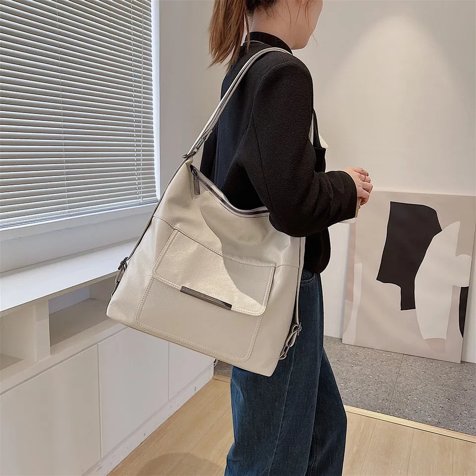 3 In 1 Luxury Designer Soft Synthetic Leather Tote Hand Bags for Women