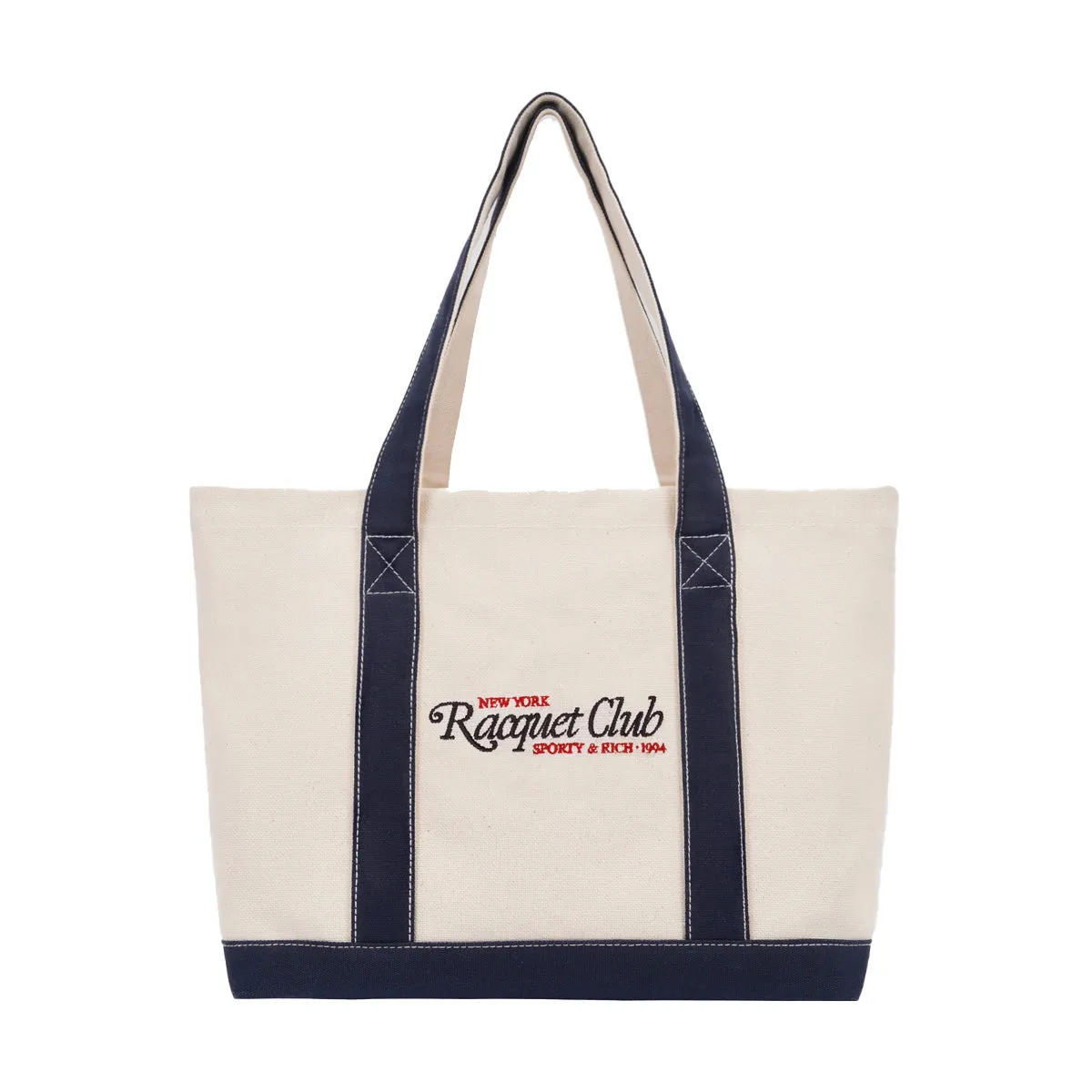 94 Racquet Club Two Tone Tote Bag 'Natural'