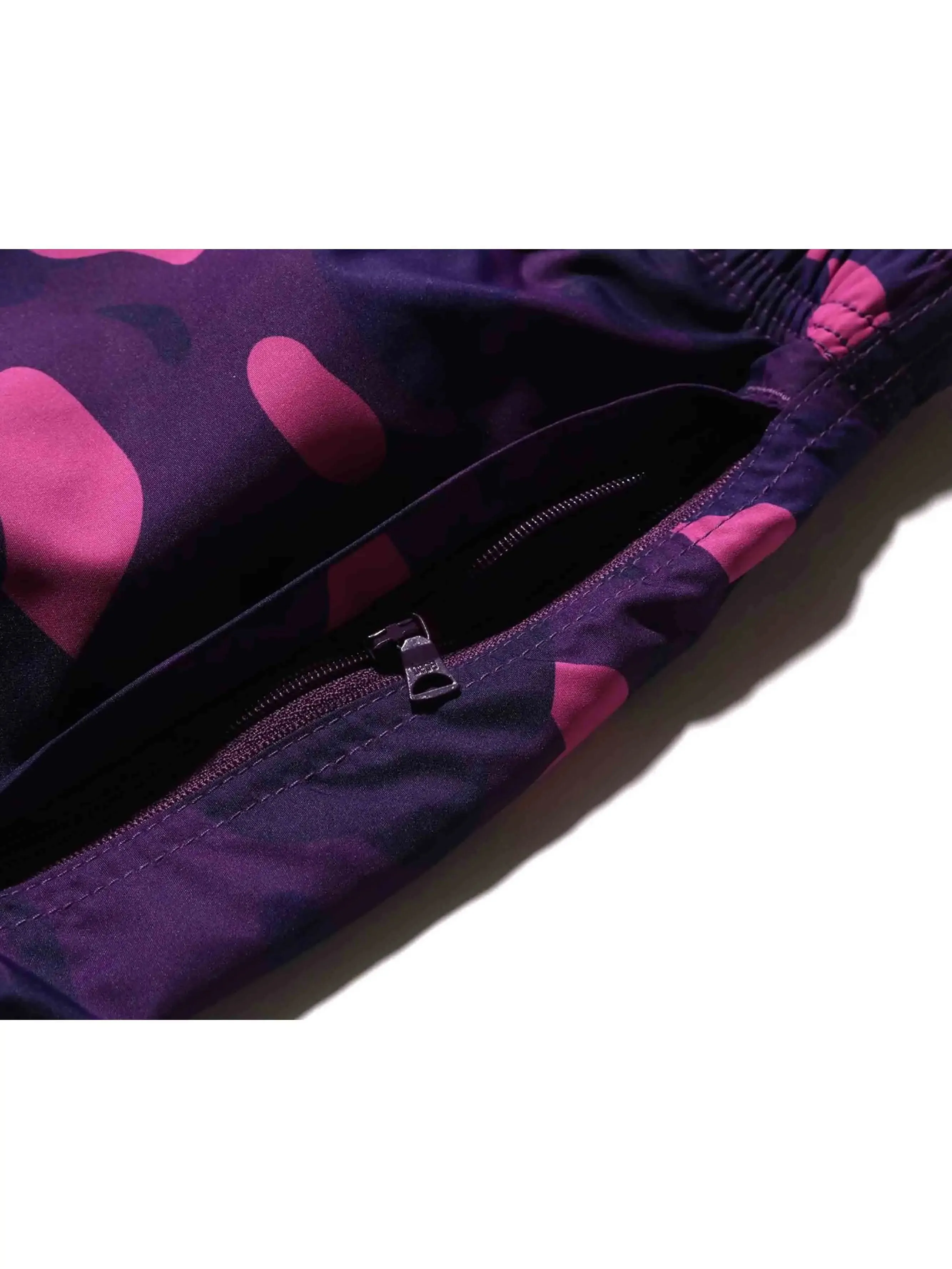 A Bathing Ape Color Camo Shark Beach Shorts Purple