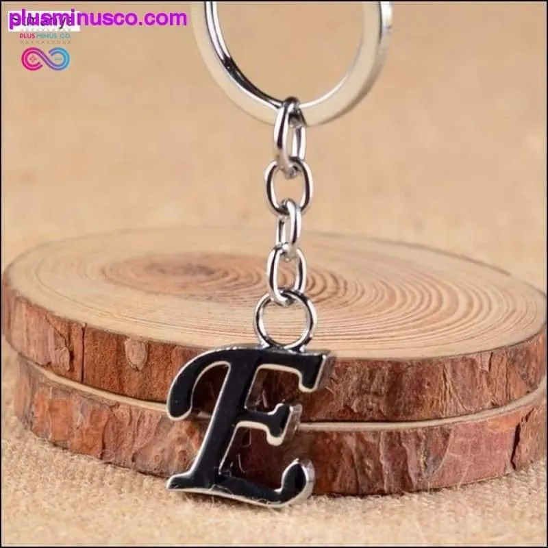 A-Z Letters key Chain Silver Color Metal Keychain Women Car