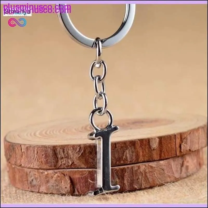 A-Z Letters key Chain Silver Color Metal Keychain Women Car