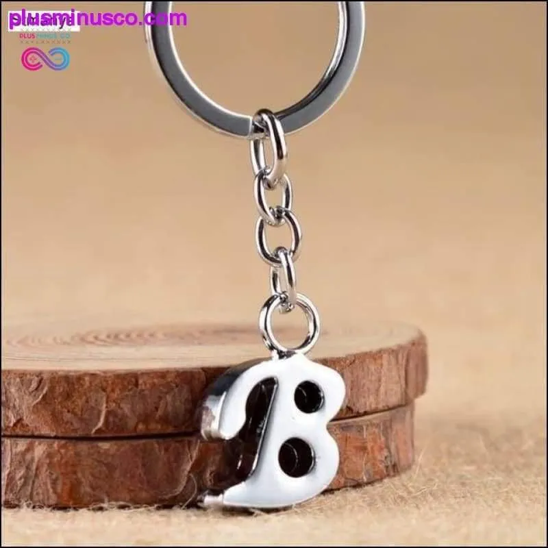 A-Z Letters key Chain Silver Color Metal Keychain Women Car