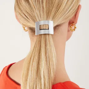 Accessorize London Rectangular Silver Metal Hairband