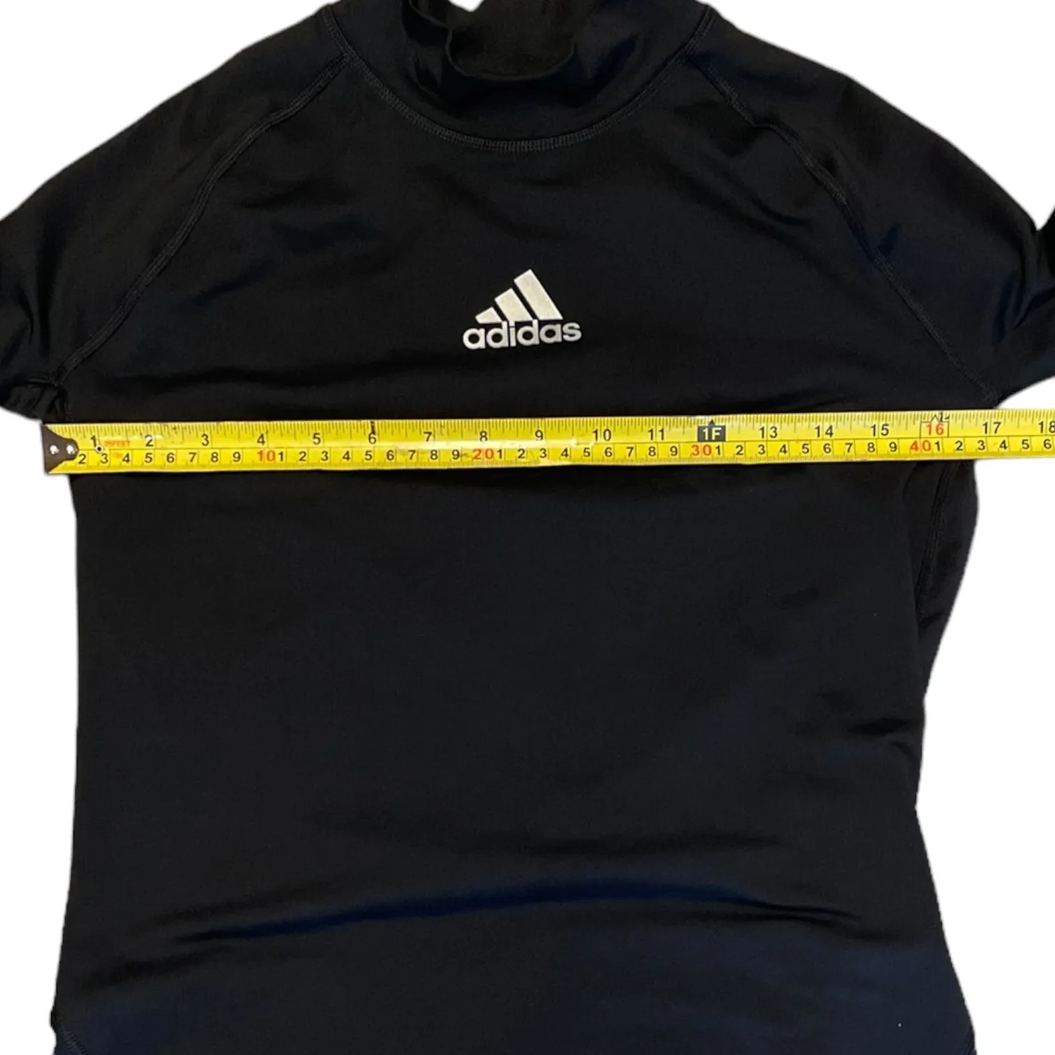 Adidas Black Compression AlphaSkin Soccer Mock Neck Shirt Medium