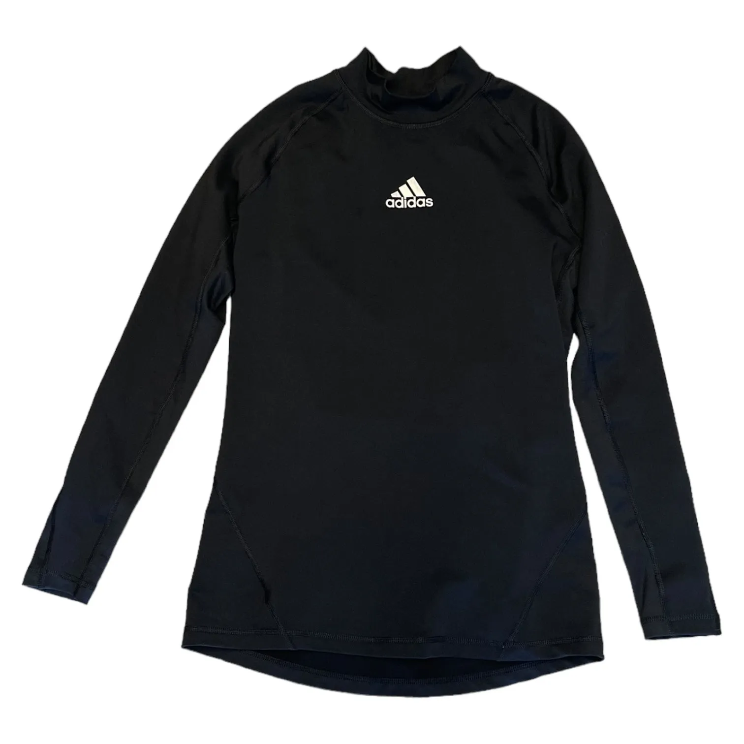 Adidas Black Compression AlphaSkin Soccer Mock Neck Shirt Medium