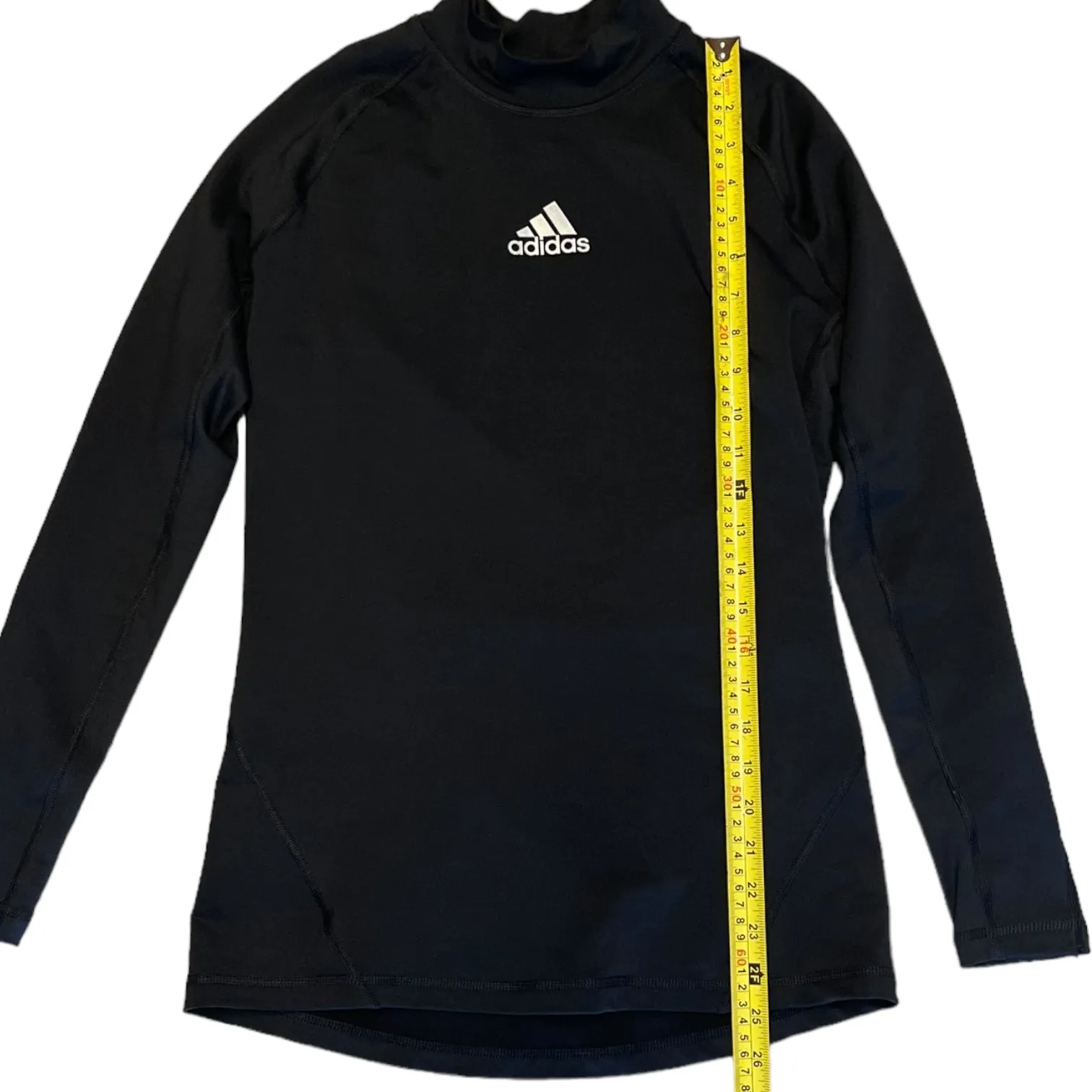 Adidas Black Compression AlphaSkin Soccer Mock Neck Shirt Medium