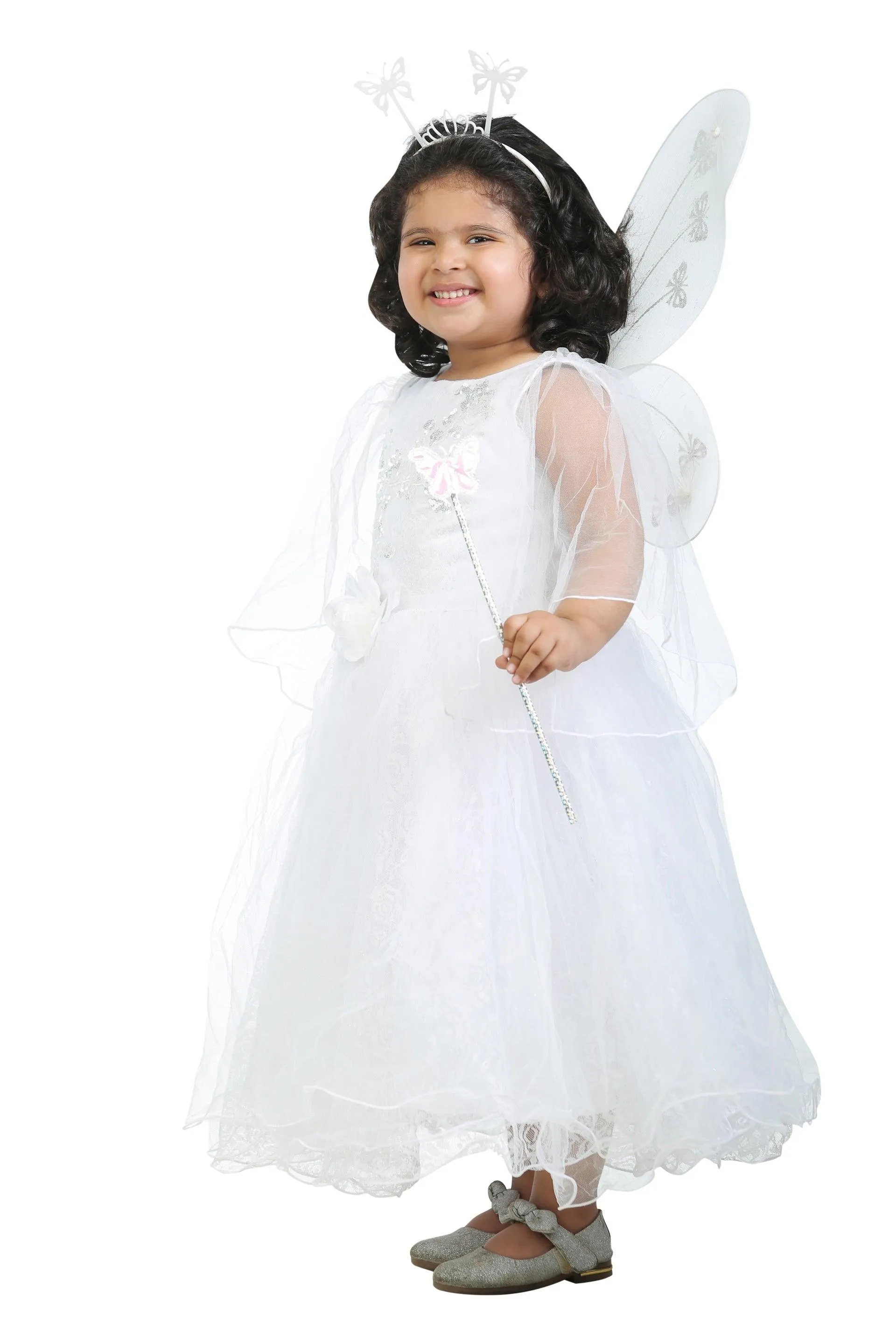 Ahhaaaa Kids Cotton A-Line Maxi Dress/Angel Pari Dress/Christmas Gown