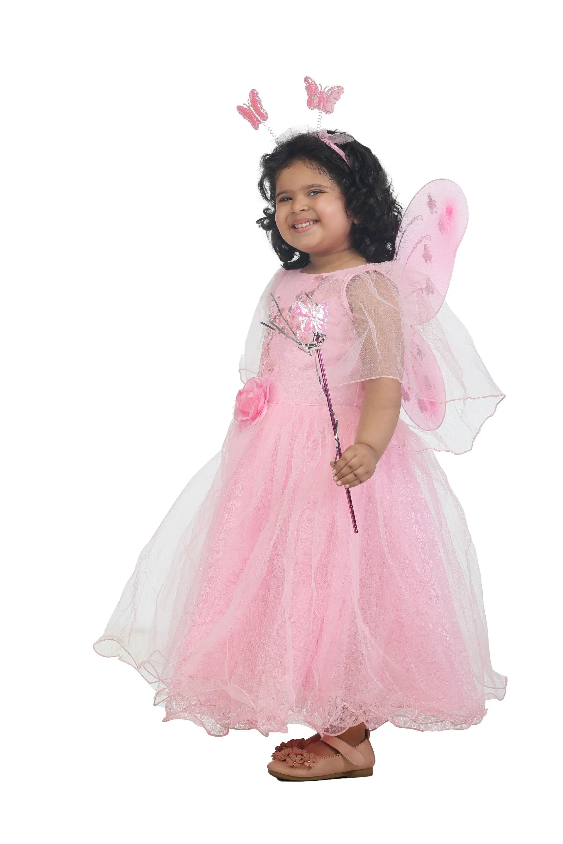 Ahhaaaa Kids Cotton A-Line Maxi Dress/Angel Pari Dress/Christmas Gown