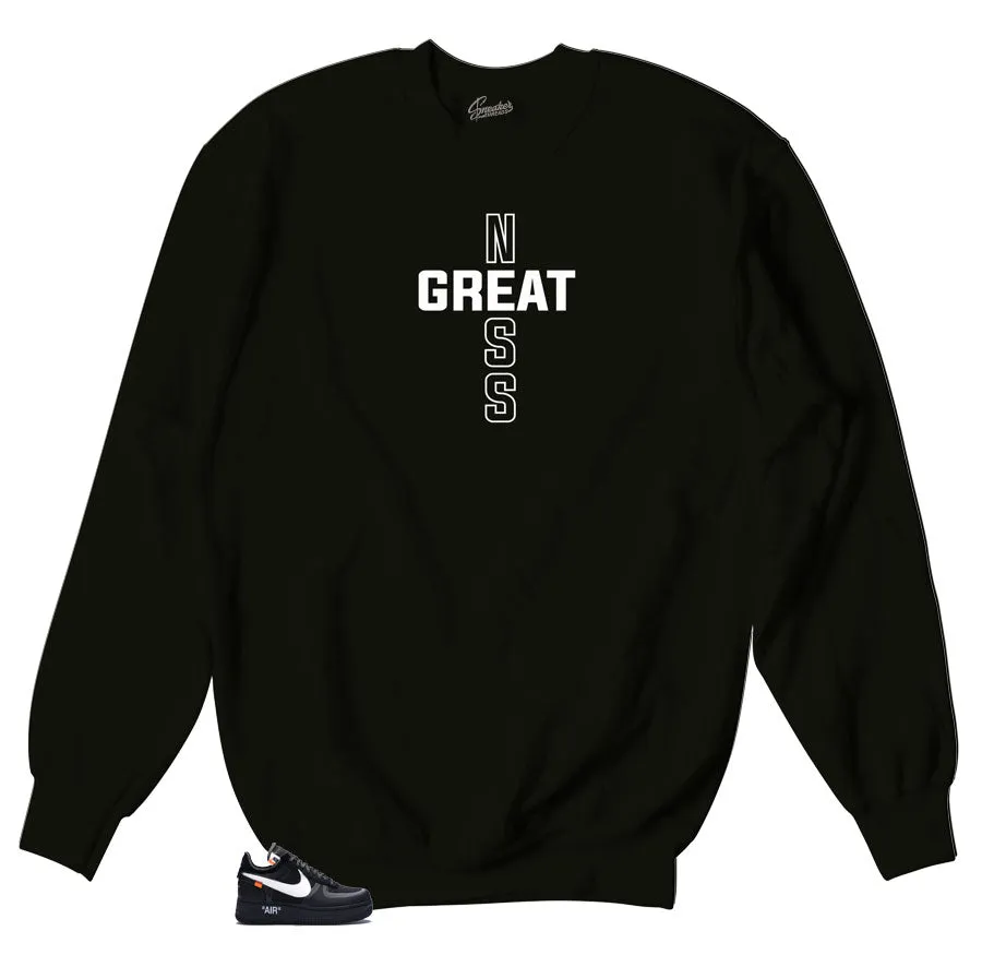 Air Force 1 Black The Ten Sweater - Greatness Cross - Black