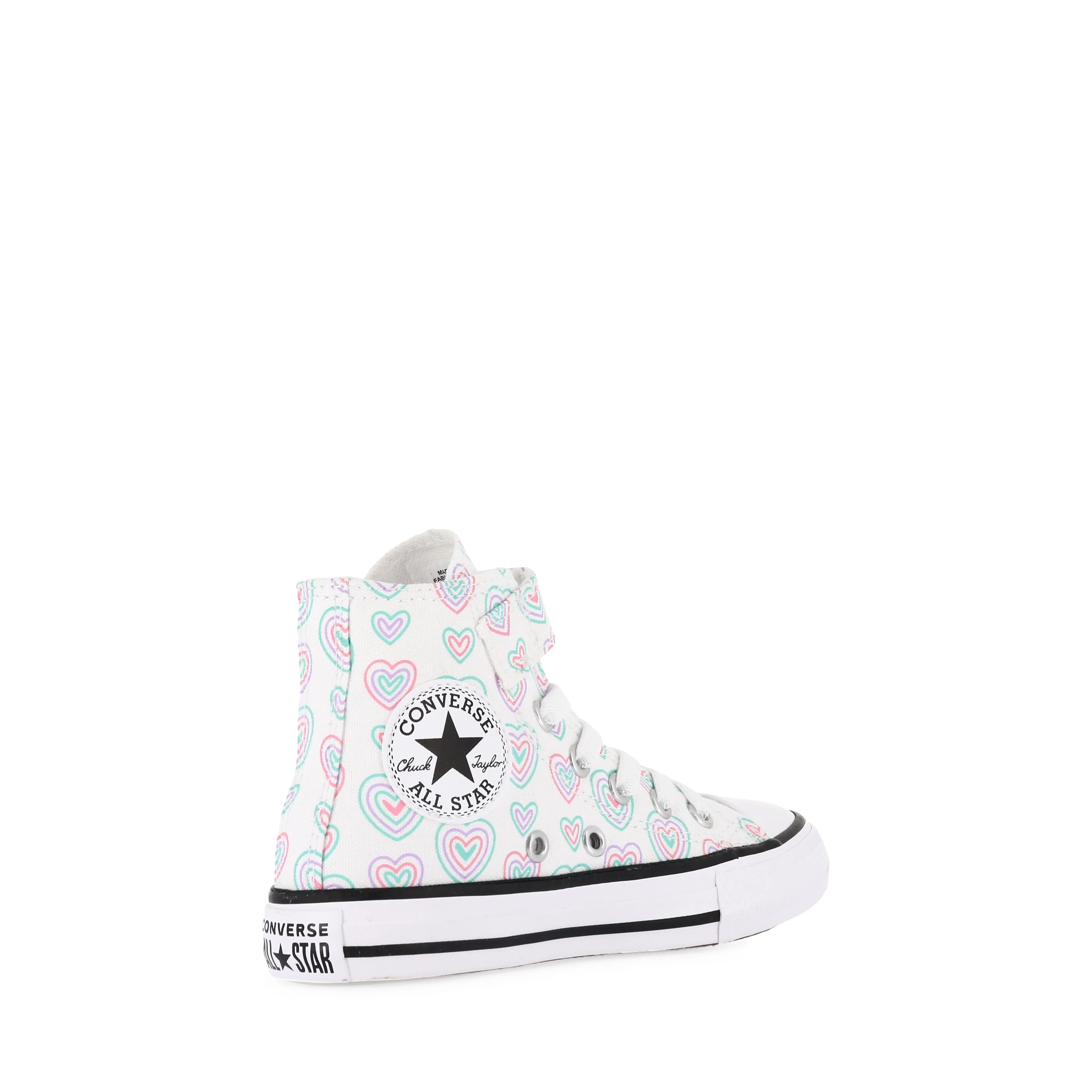 ALL STAR HI KIDS HEARTS EASY-ON - WHITE/OOPS PINK/WHITE