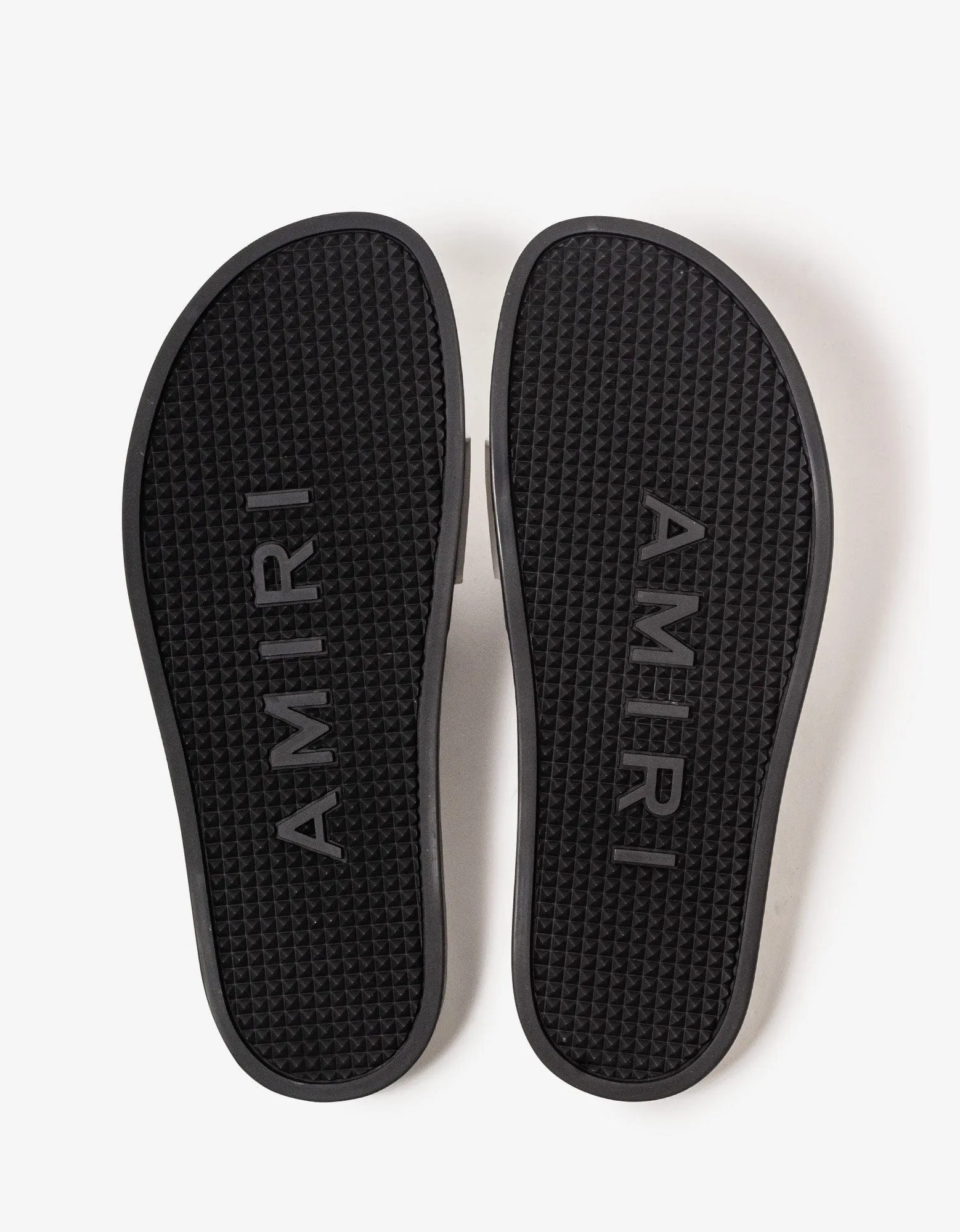 Amiri Black Logo Pool Slide Sandals