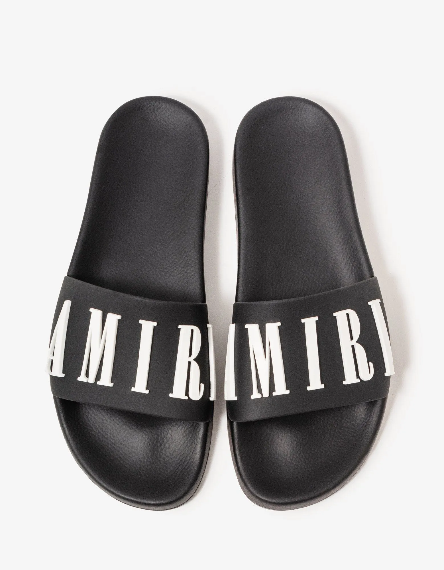 Amiri Black Logo Pool Slide Sandals