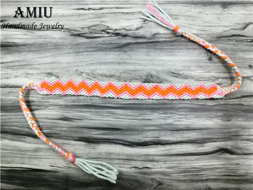 AMIU Friendship Bracelet Dropshipping Personalized Woven Rope String Hippy Boho Cotton Popular Bohemia Style For Women And Men