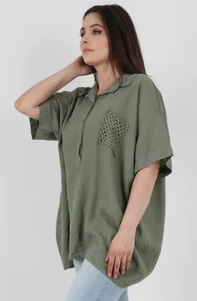 Anne   Kate Italian Nardo Linen Top