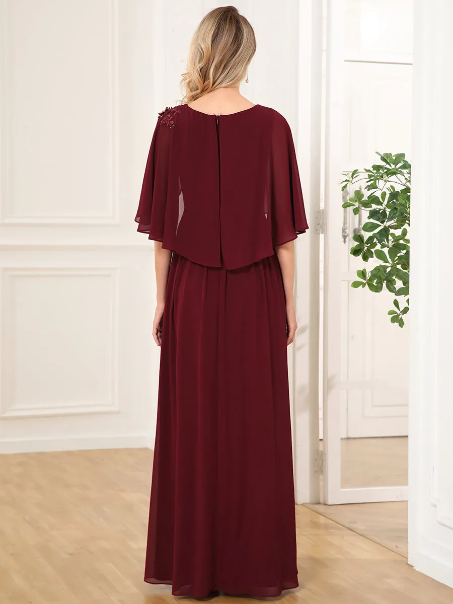 Appliques Wholesale Mother of the Bride Dresses With Round Neck A Line