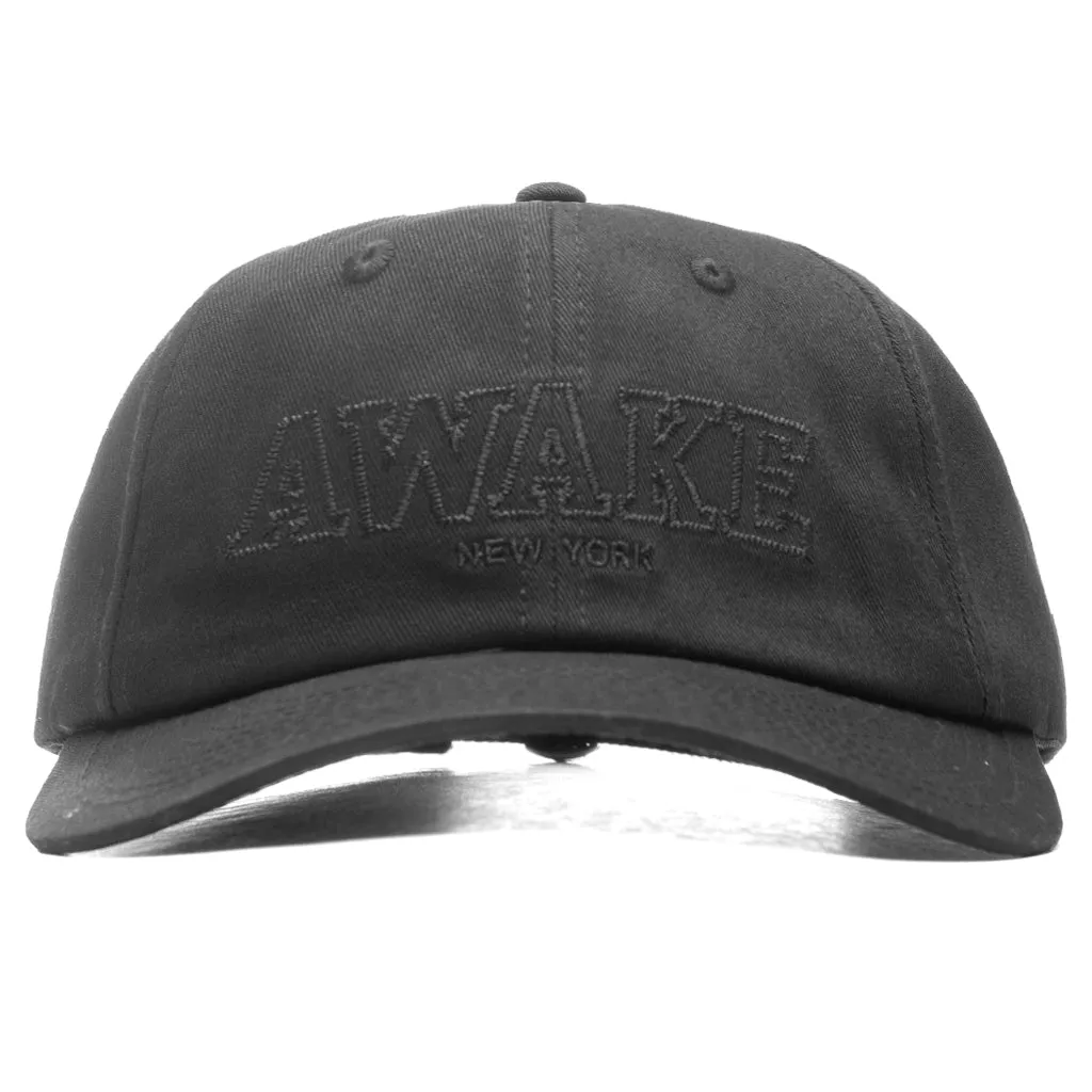 Awake Military Logo 6 Panel Hat - Black