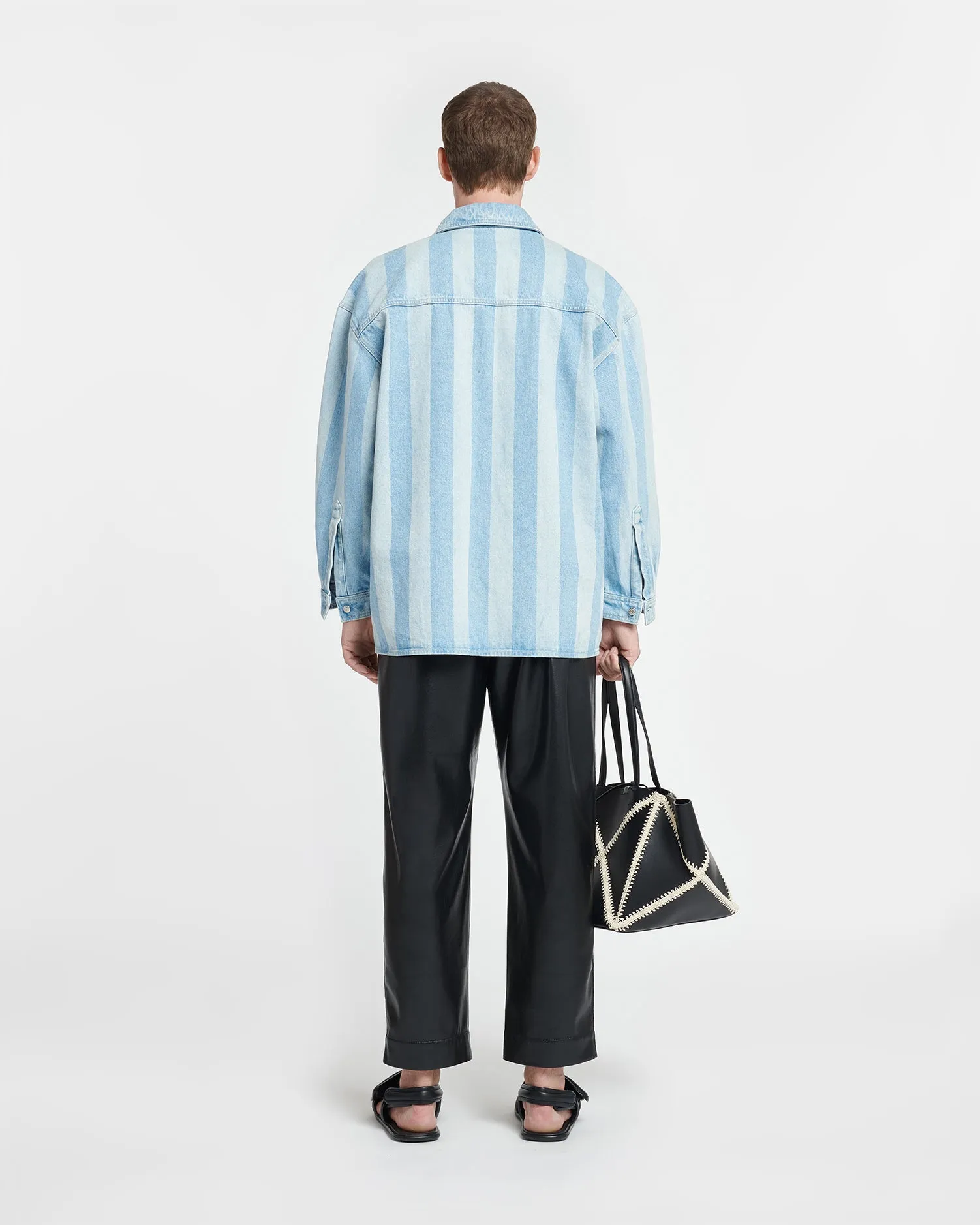 Beaux - Striped Denim Long-Sleeve Shirt - Eco Light Wash