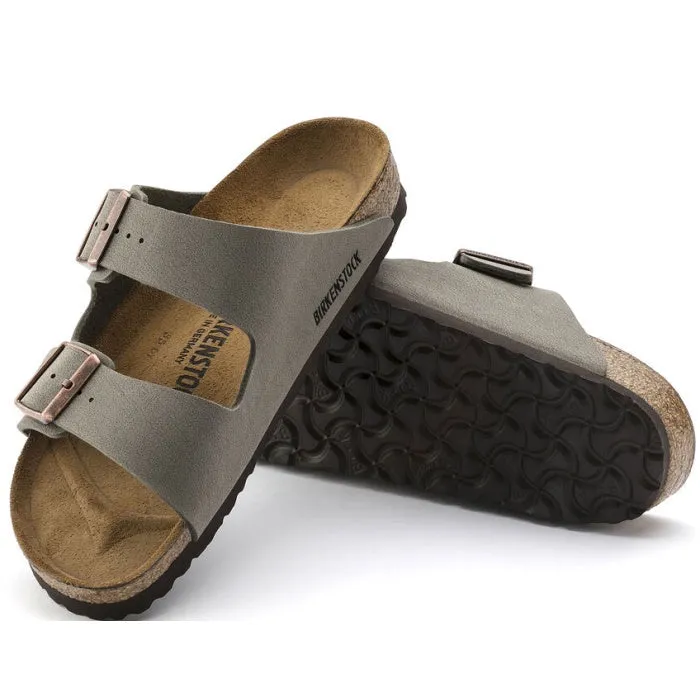 Birkenstock Arizona Birkibuc Earthy  Stone Regular Width