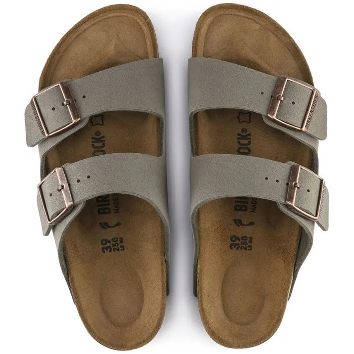 Birkenstock Arizona Birkibuc Earthy  Stone Regular Width