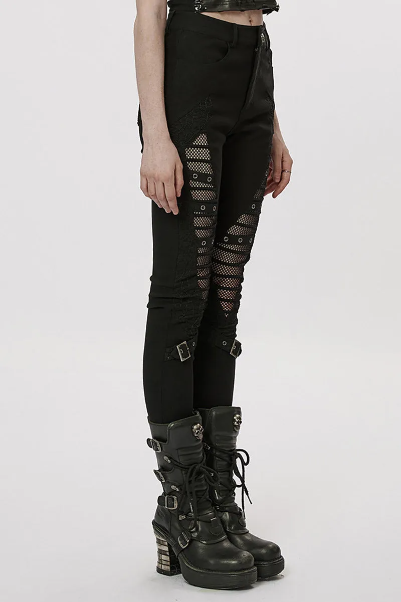 Black Mist Fishnet Skinny Jeans