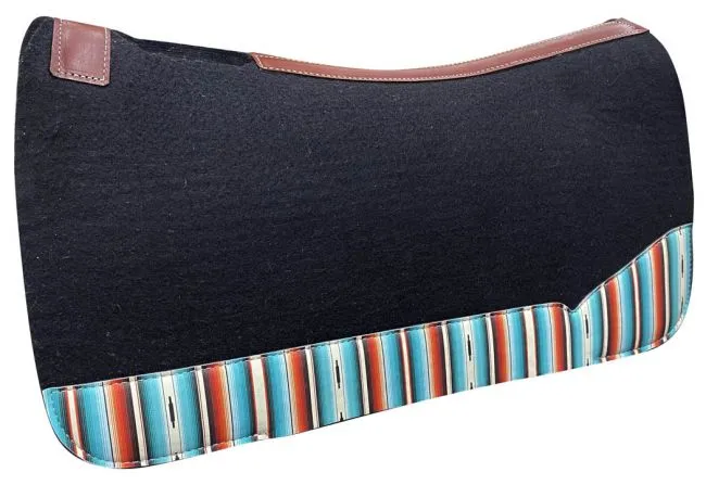 Black Serape Felt Saddle Pad