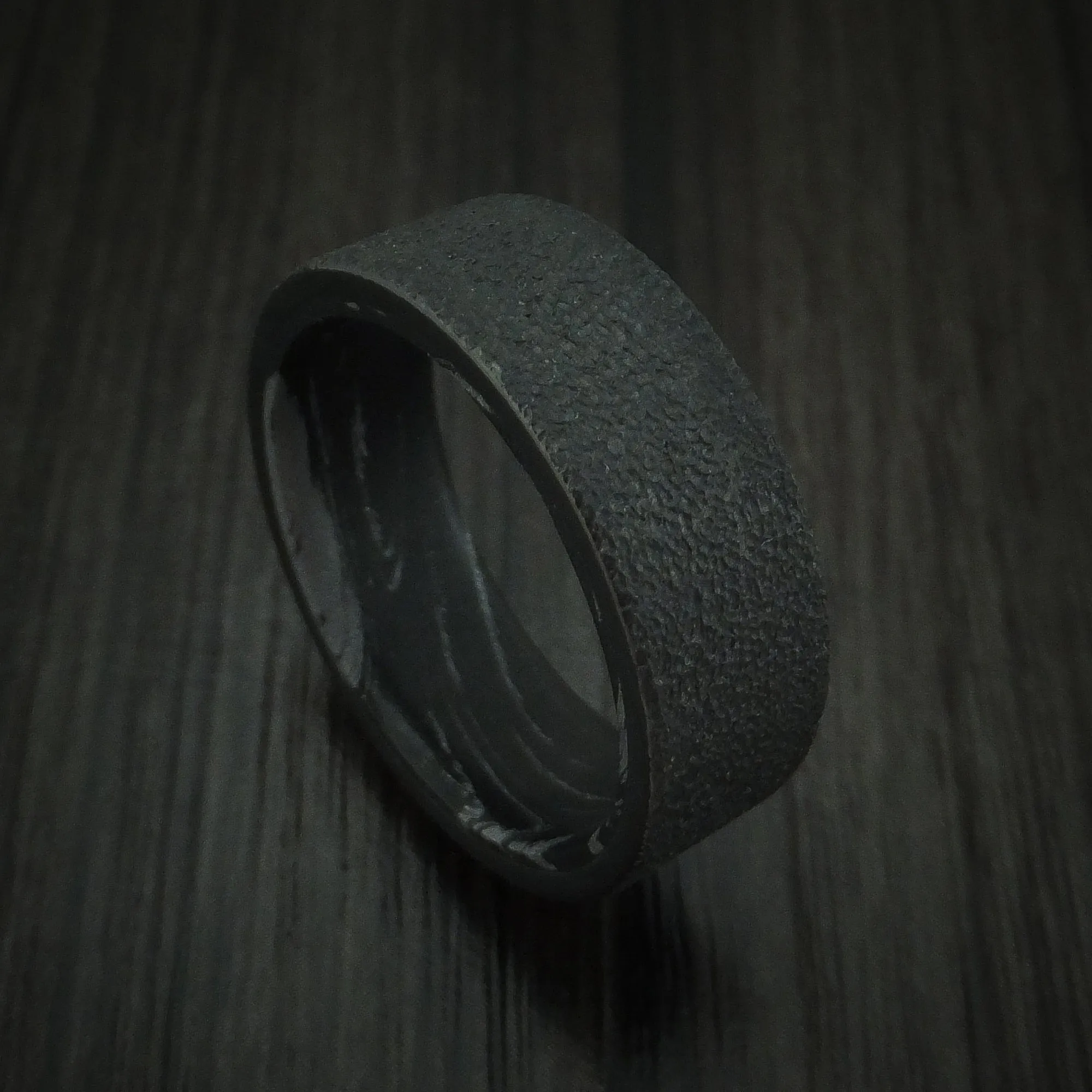 Black Titanium SpectraMokume Men's Ring Custom Made Band