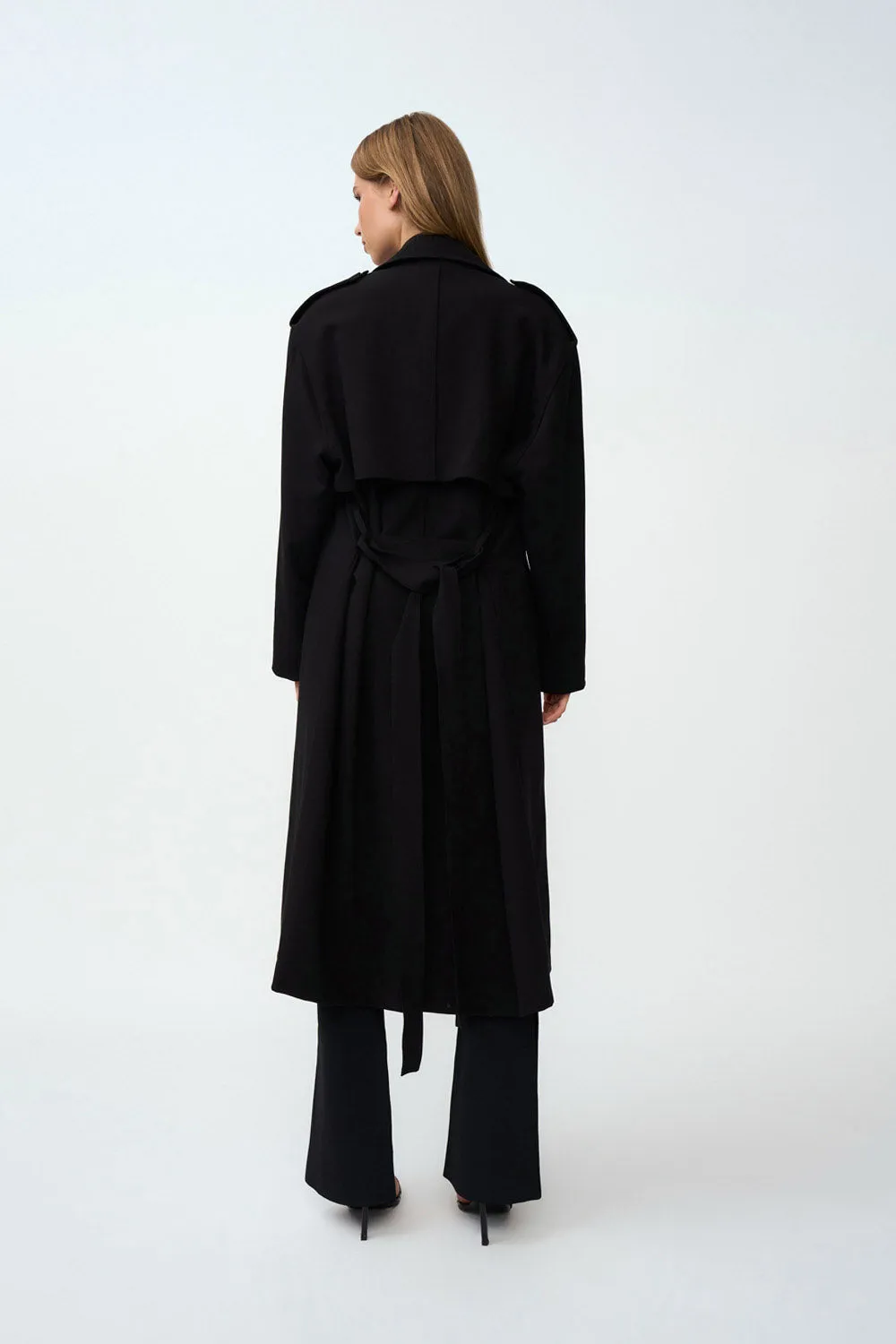 Blair Belted Trench Coat - Black