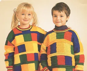 Blocks and Stripes Knit Pullover Pattern