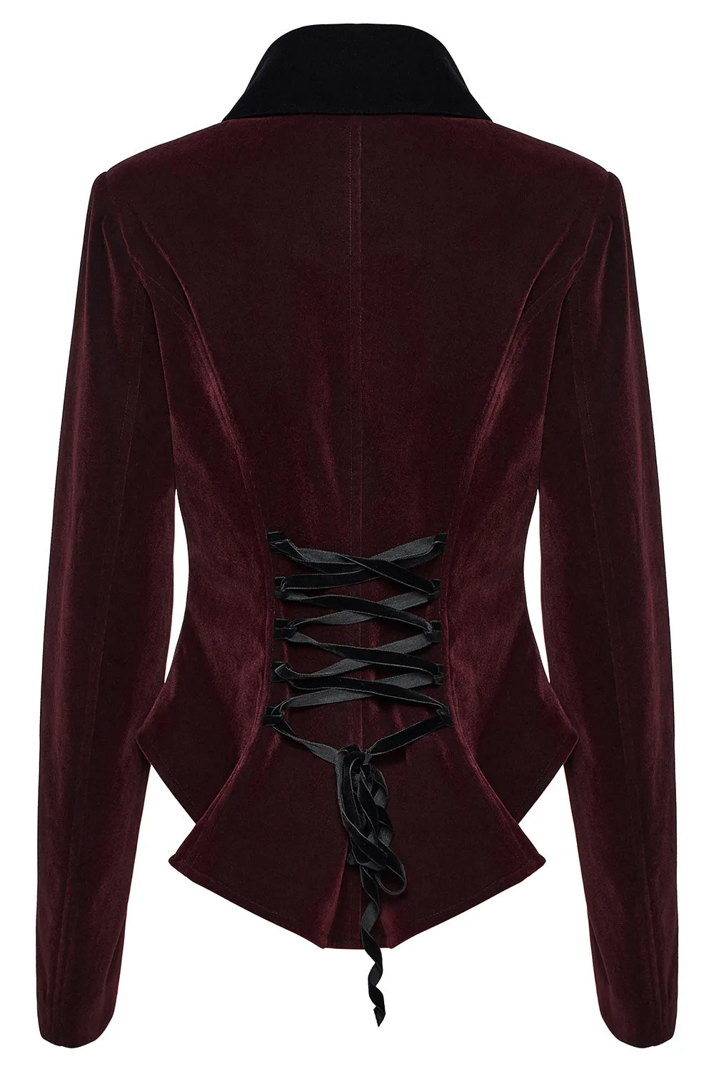 Bloodline Velvet Coat [BLACK/RED]