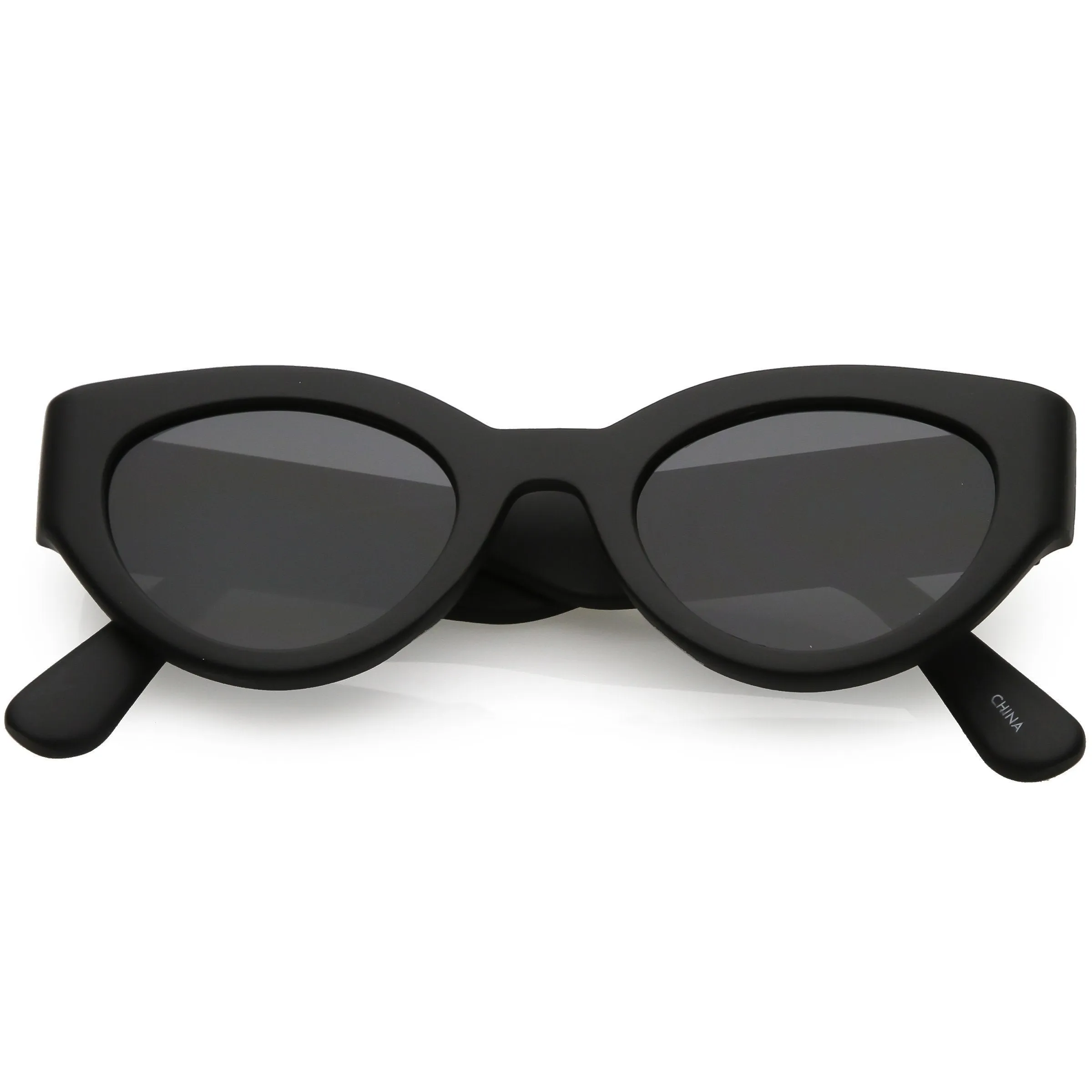 Bold Wide Frame Oval Sunglasses