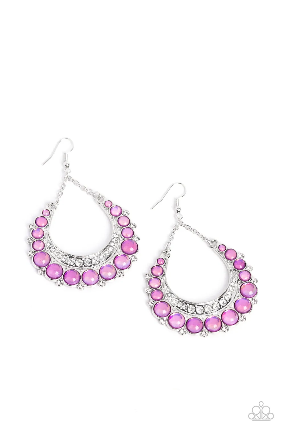 Bubbly Bling Purple-Earrings