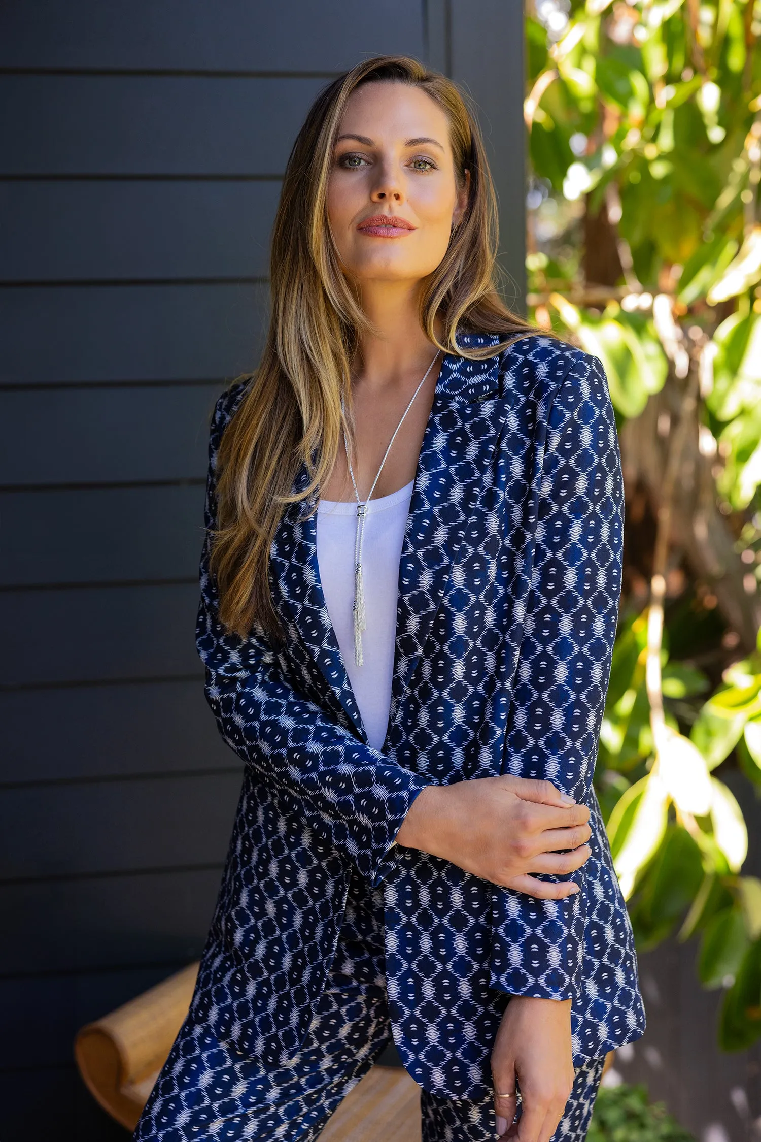 BUTTON FRONT BOYFRIEND BLAZER