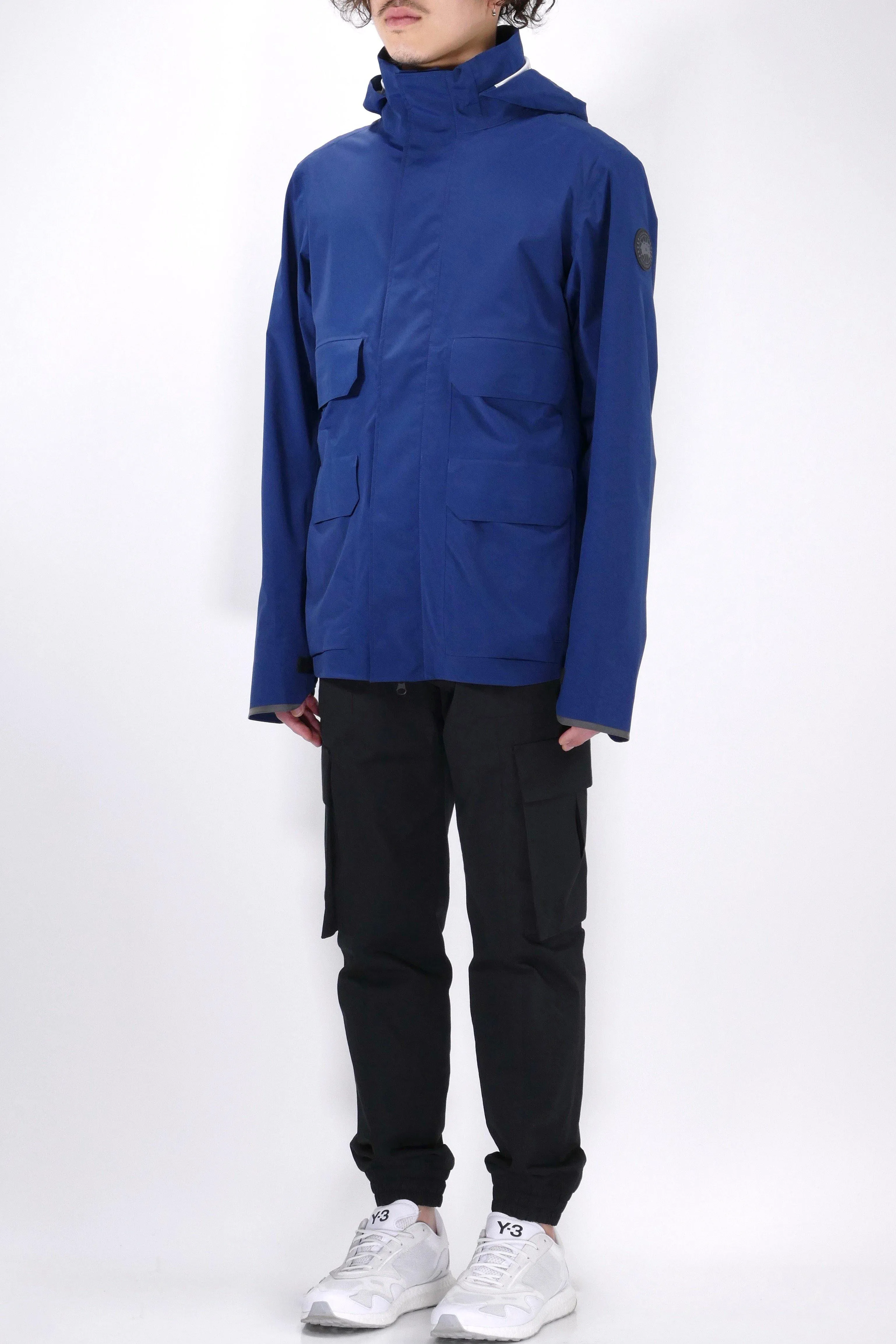 Canada Goose Mens Rain Jacket Meaford Black Label - Deep Ocean