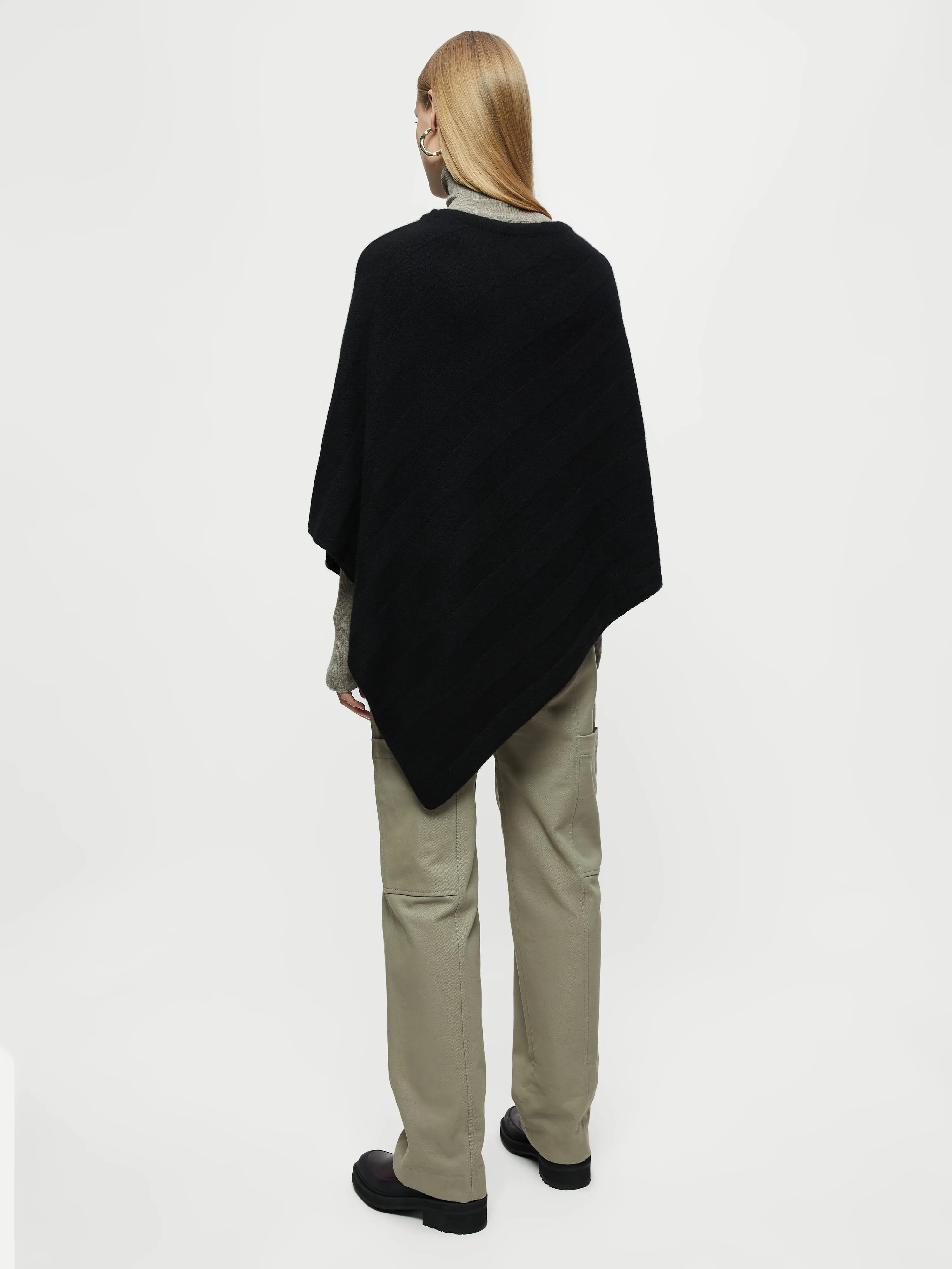 Cashmere Poncho | Black