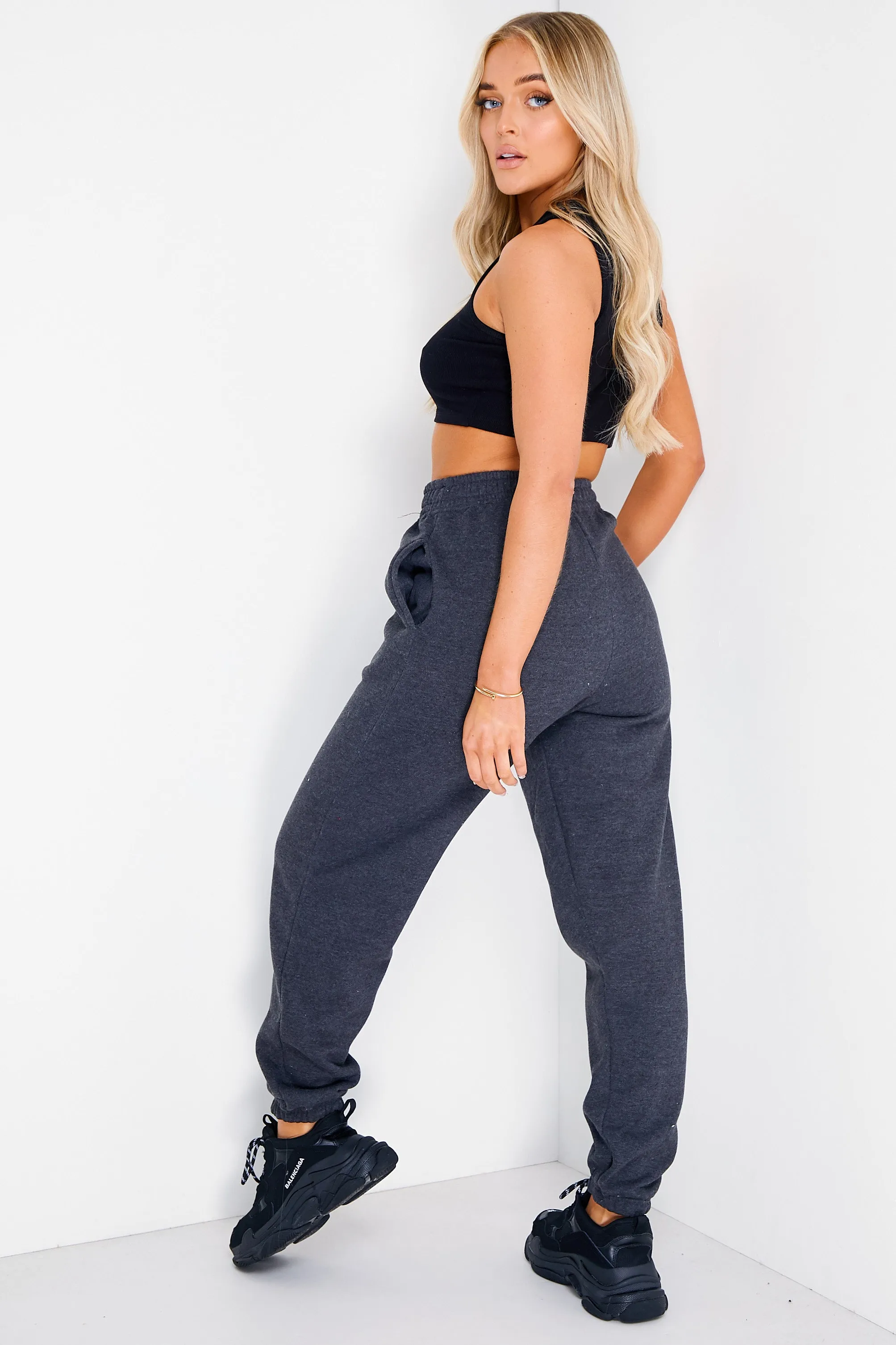 Charcoal Oversized Casual Joggers