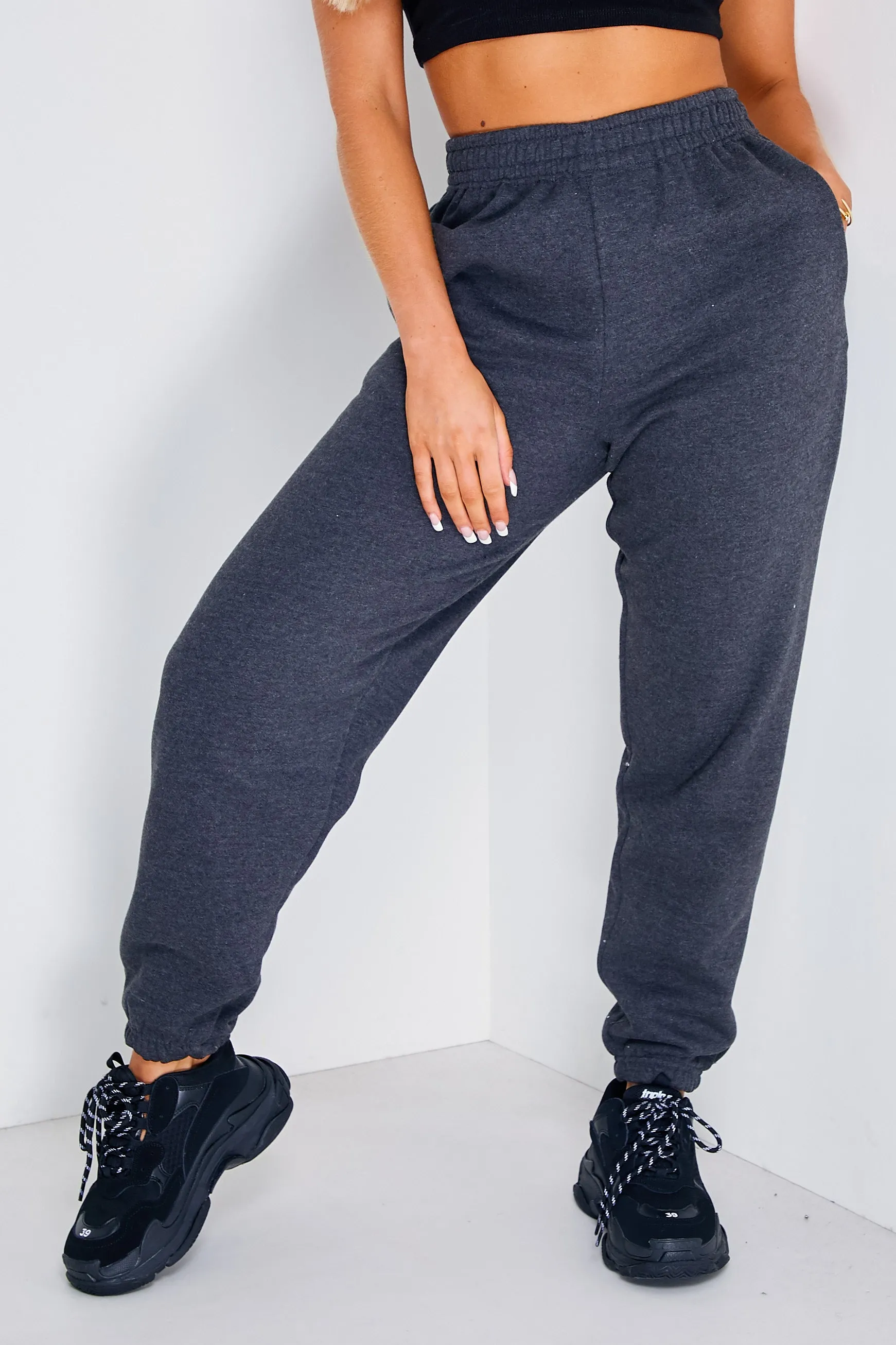 Charcoal Oversized Casual Joggers