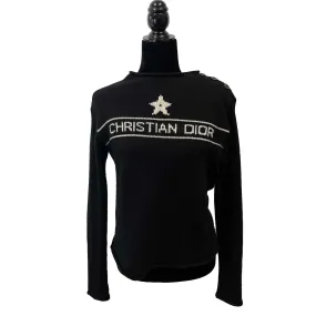 Christian Dior - Embroidered Logo Knit Cashmere Sweater - 34 - US 2