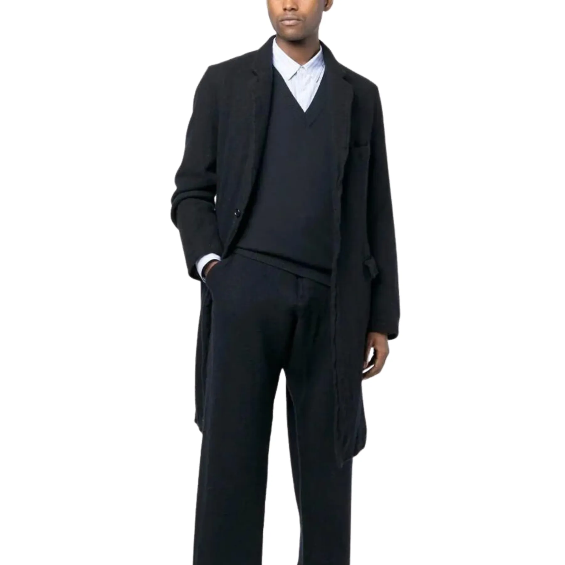 COMME des GARÇONS Men's Woven Coat - Black