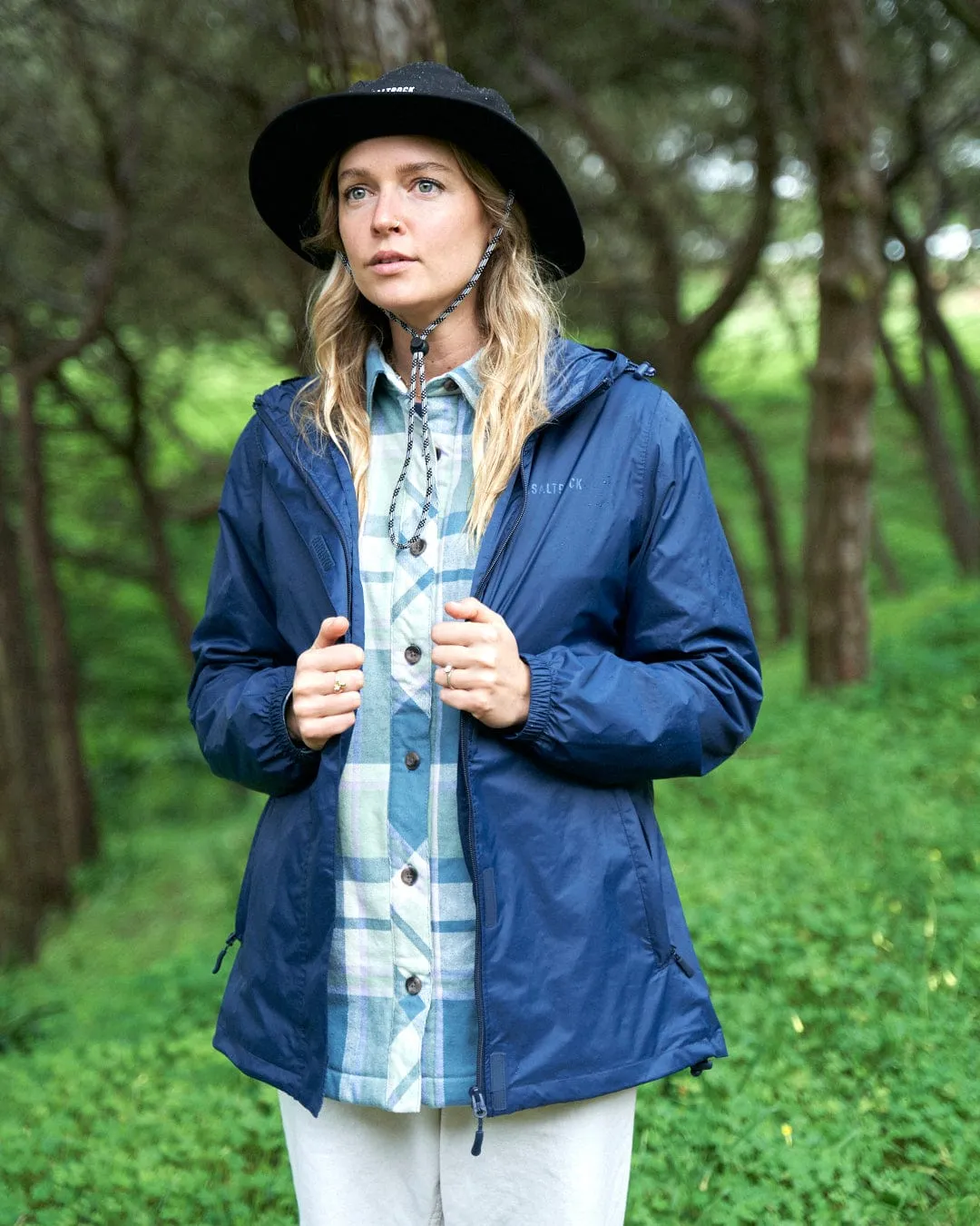 Cooper - Womens Packable Waterproof Jacket - Blue