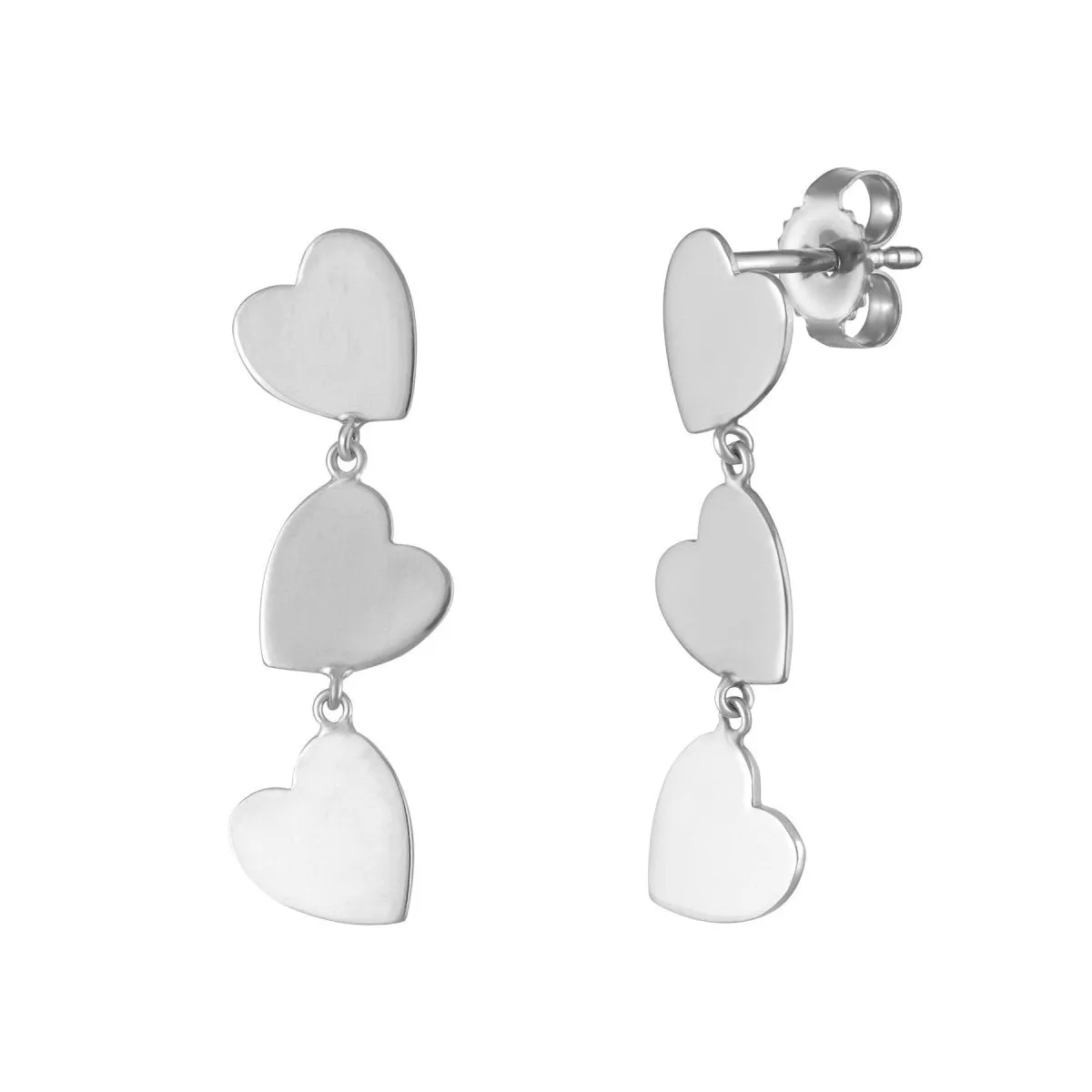 Dangling Mini Heart Stud Earrings