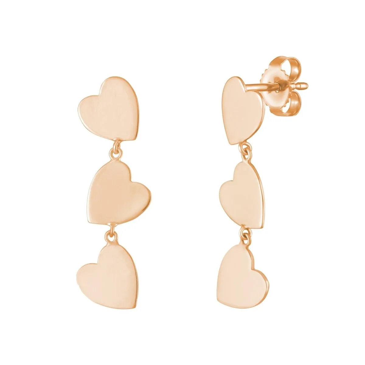 Dangling Mini Heart Stud Earrings