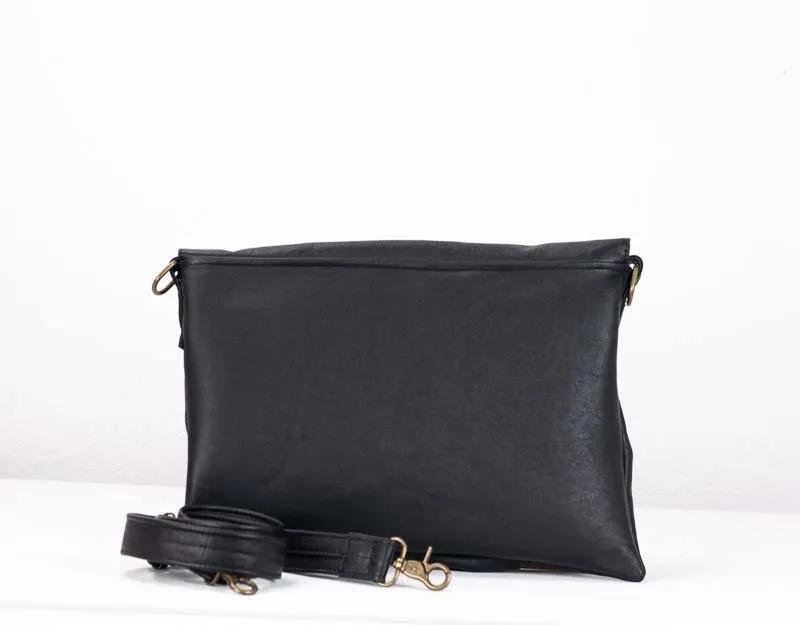 Erato clutch - Black leather