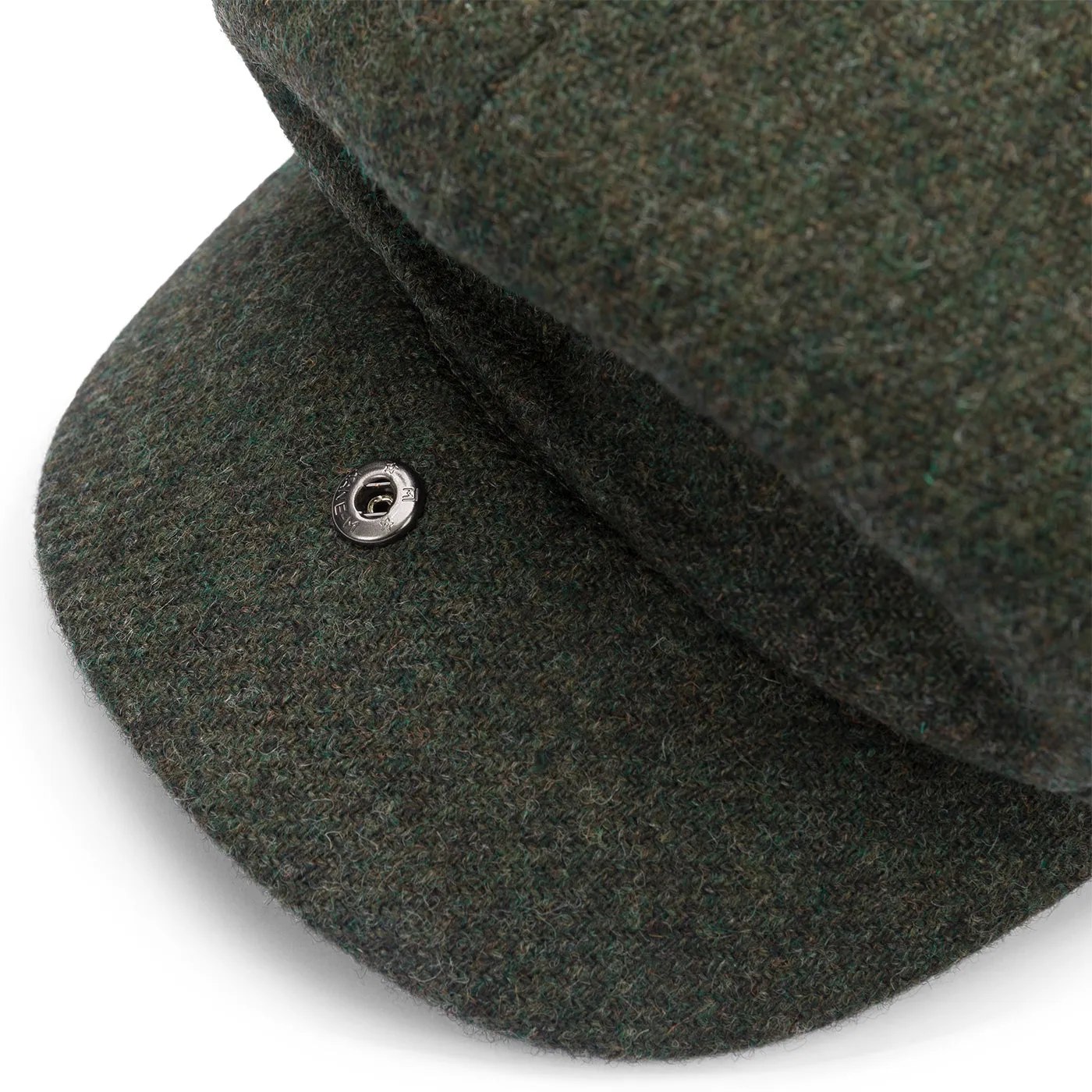 Fox Tweed Forest Green Twill 30's 8 Panel Cap