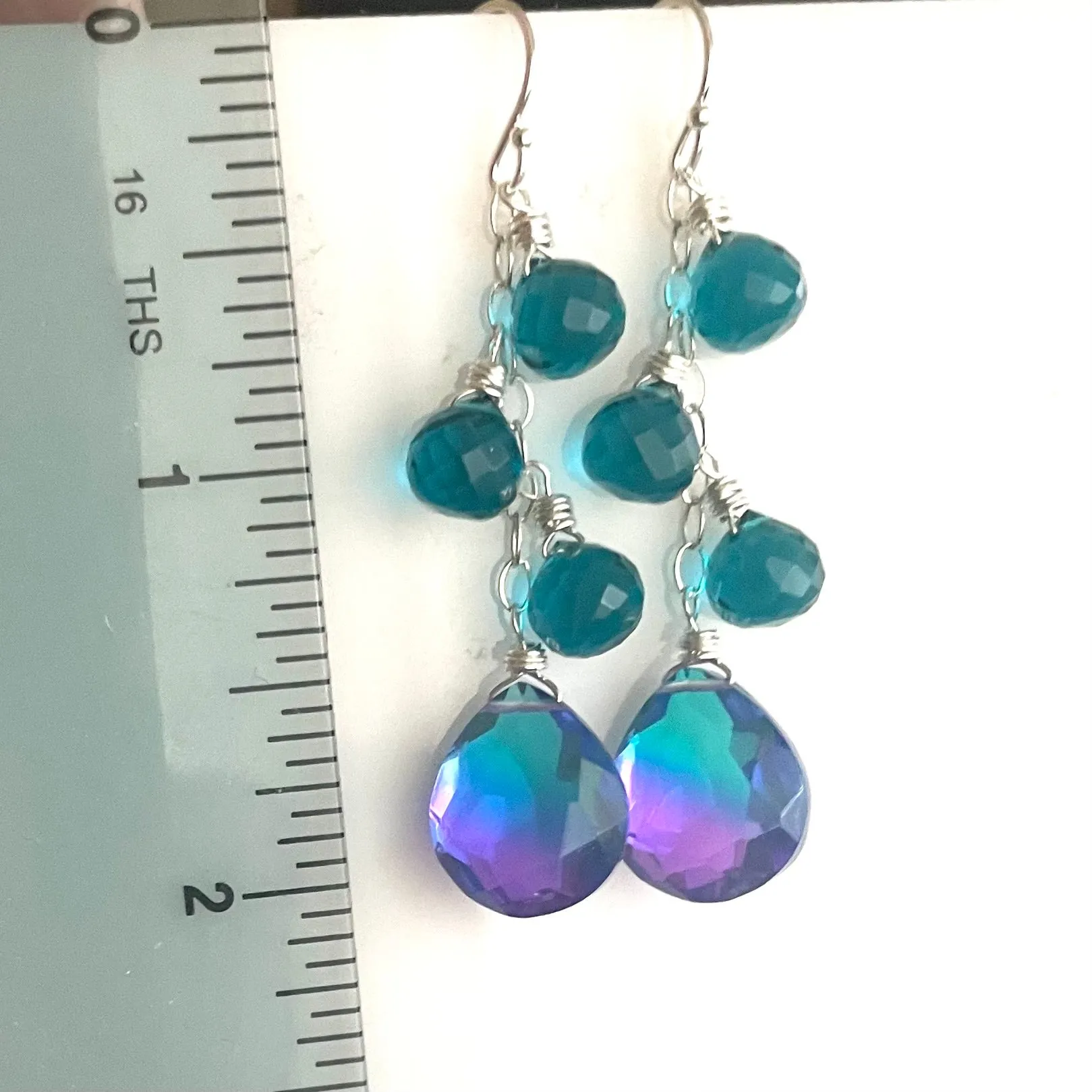 Frolic Paraiba to Violet Doublet Dangle Earrings