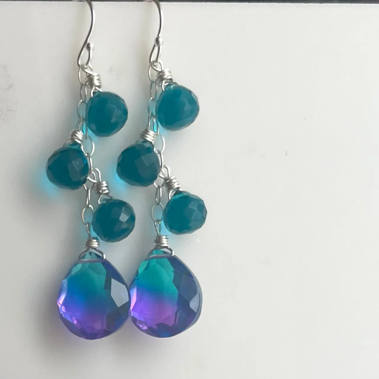 Frolic Paraiba to Violet Doublet Dangle Earrings