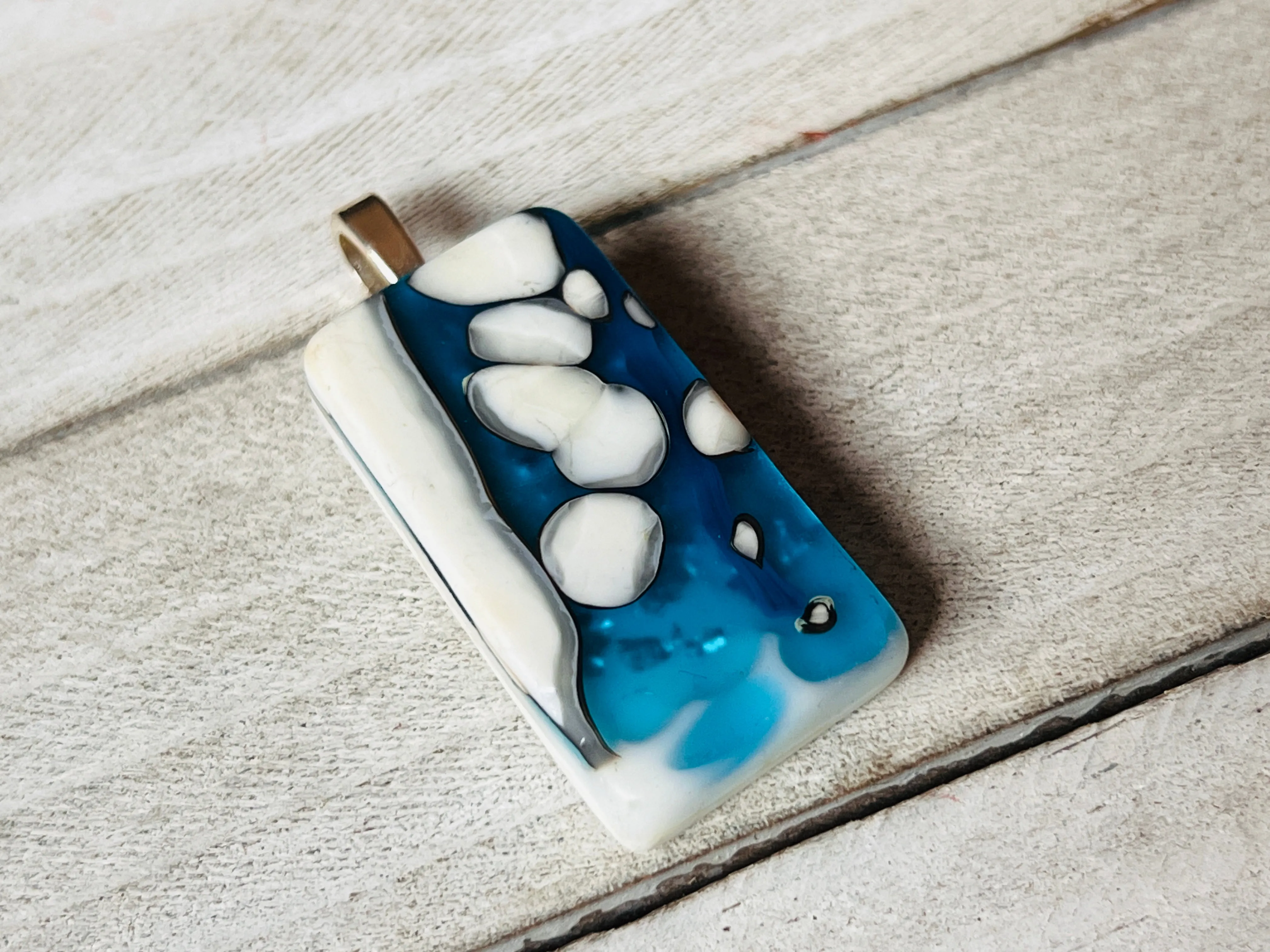 Fused Glass Pendant~Swiss Alp’s