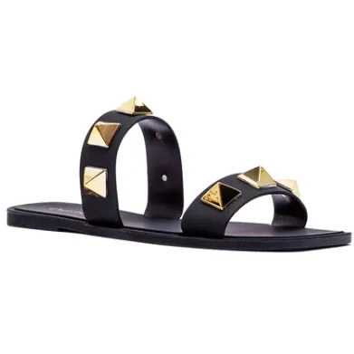 Gilson Studded Double Strappy Slip On Sandals