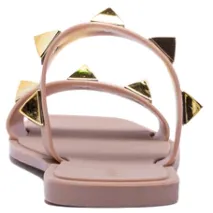 Gilson Studded Double Strappy Slip On Sandals